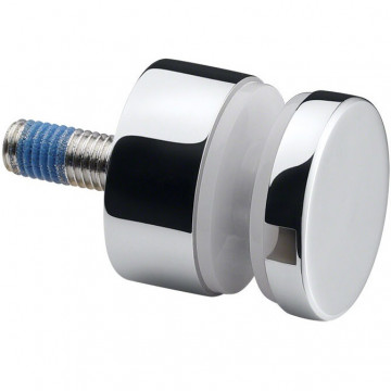 Glasadapter 30 mm flach Länge 15 mm Edelstahl glänzend poliert Modell 0746