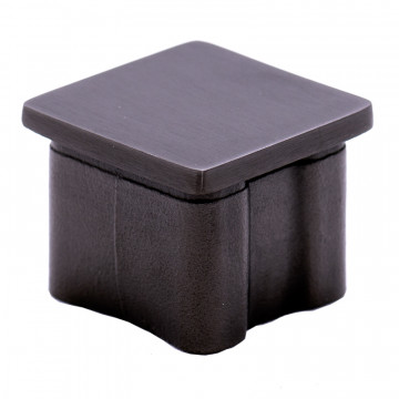 Flache Endkappe für U-Profilrohr 40 x 40 x 2,0 mm Edelstahl anthrazitgrau Modell 4110