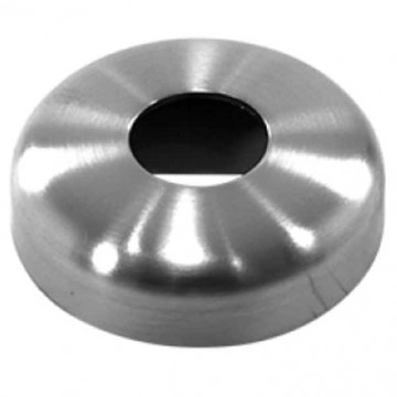 Abdeckrosette Ø 45 x 12 mm Loch Ø 16 mm Edelstahl matt poliert