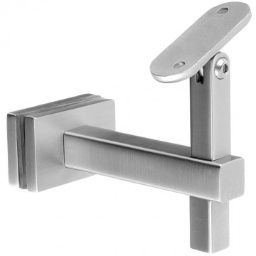 Handlaufhalterung flach Edelstahl matt poliert Modell 4155