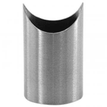 Schweißsattelrohr Ø 42,4 x 2 mm für Rohr Ø 42,4 mm Edelstahl matt geschliffen