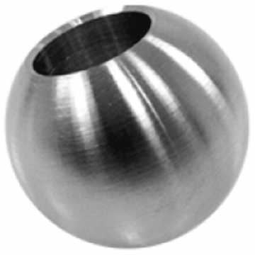 Dekokugel massiv Ø 20 mm Loch Ø 10,2 mm Edelstahl matt geschliffen