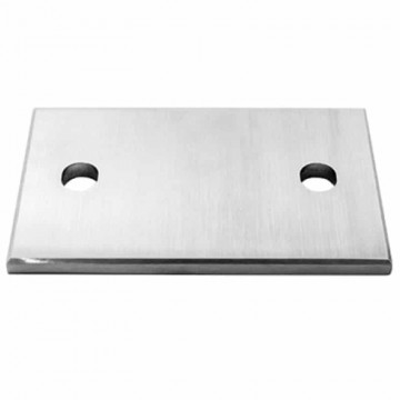 Verankerungsplatte 140 x 90 x 8 mm Edelstahl matt geschliffen