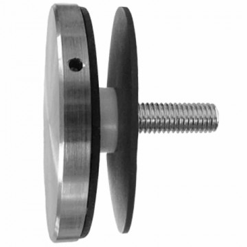Glasadapter vlak Ã˜ 72 mm RVS-304 mat geslepen Edelstahl-304