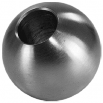 Dekokugel massiv Ø 30 mm Loch Ø 12,2 mm Edelstahl matt geschliffen