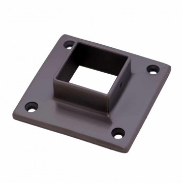 Wandflansch für Steckdose 40 x 40 mm fest Edelstahl anthrazitgrau Modell 4183