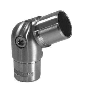 Scharnierverbinder für Rohr 42,4 x 2,0 mm Edelstahl matt geschliffen