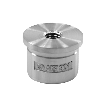 Wandanschluss mit Innengewinde M10 33,7 x 2,0 mm Edelstahl matt poliert