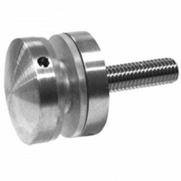 Glasadapter bol met afstandsschijf Ã˜ 30 mm RVS-304 mat geslepen Edelstahl-304
