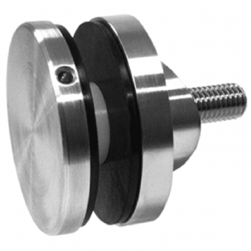 Glasadapter vlak met afstandsschijf Ã˜ 52 mm buis Ã˜ 42,4 mm RVS-304 mat geslepen Edelstahl-304