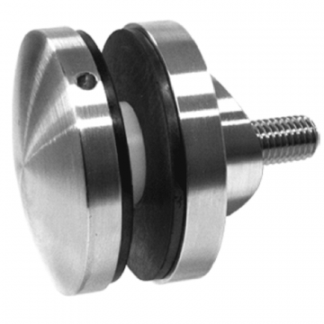 Glasadapter bol met afstandsschijf Ã˜ 52 mm buis Ã˜ 42,4 mm RVS-304 mat geslepen Edelstahl-304