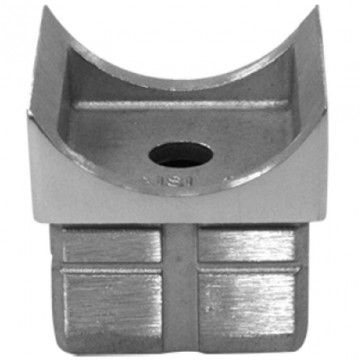 Rohrverbinder 40 x 40 mm für Strahlrohr 42.4 Edelstahl matt geschliffen