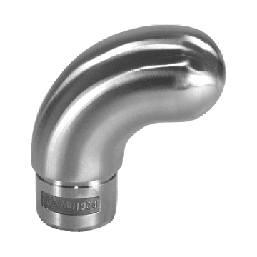 Rohrbogen Rundrohr Ø 33,7 x 2 mm Edelstahl matt geschliffen