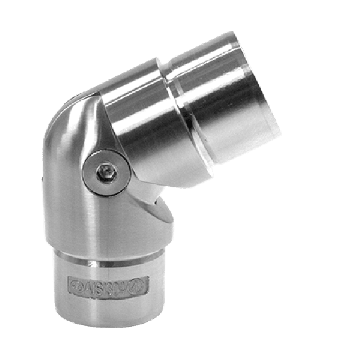Scharnierverbinder für Rohr 33,7 x 2,0 mm Edelstahl matt geschliffen
