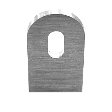 Anschweißlasche 70 x 40 x 6 mm Edelstahl matt poliert