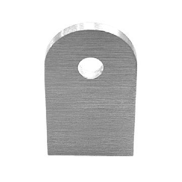 Anschweißlasche 70 x 40 x 6 mm Edelstahl matt poliert