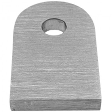 Anschweißlasche 50 x 30 x 6 mm Edelstahl matt geschliffen