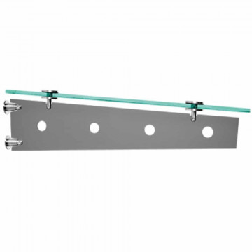 Glasluifelsteunen zwart voor glasdikte 13,52 of 17,52 mm RVS-304 Edelstahl-304