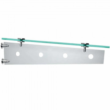 Glasluifelsteunen voor glasdikte 13,52 of 17,52 mm RVS-304 mat geslepen Edelstahl-304