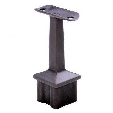 Geländerhalter 40 x 40 x 2,0 mm für Trägerrohr 42,4 mm Edelstahl anthrazitgrau Modell 4342