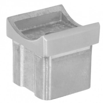 Rohradapter 40 x 40 x 2,0 mm für Träger 42,4 mm Edelstahl matt geschliffen Modell 0725