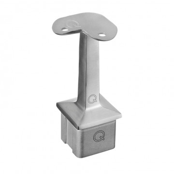 Geländerhalter 90° 40 x 40 x 2,0 mm für Träger 42,4 mm Edelstahl matt geschliffen Modell 4710