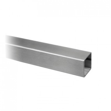 Edelstahlrohr 40 x 40 x 2,0 mm Edelstahl-304 (A2) K320 geschliffen