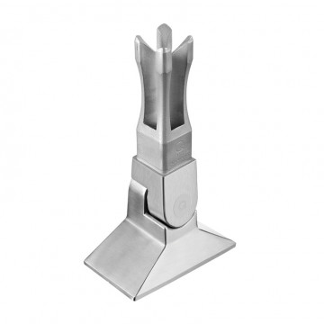 Bodenflansch für Leimfugenrohr 40 x 40 x 2,0 mm Edelstahl matt geschliffen Modell 4943