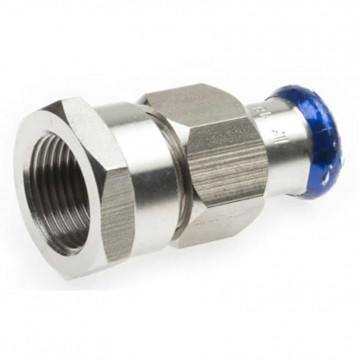 Kupplung gerade flachdichtend, 28 mm, V-1 Zoll bi Edelstahl-316 (A4)