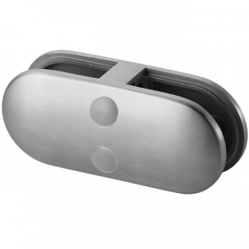 Glasverbinder gerade Edelstahl matt geschliffen Modell 2870