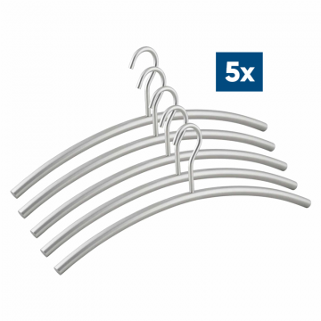5x Kleiderbügel 16mm, offene Öse, Edelstahl