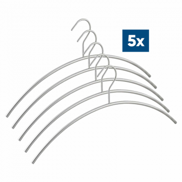 5x Kleiderbügel 8mm, offene Öse, Edelstahl