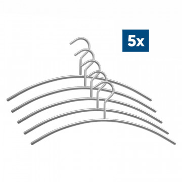 5x Kleiderbügel 10 mm, offene Öse, Edelstahl