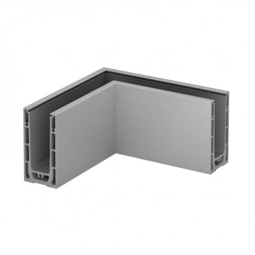 Eckmontage Easy Glass Smart, Aufsatzmontage, Modell 8211, Aluminium (eloxiert)