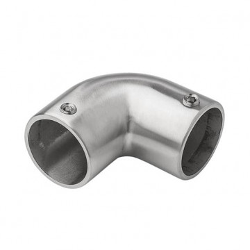 Bochtstuk 90 graden voor buis 28 mm RVS-316 mat geslepen Edelstahl-316