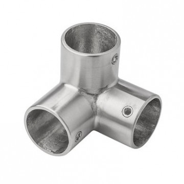 Hoekverbinder voor buis 42,4 mm RVS-316 mat geslepen Edelstahl-316