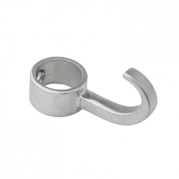 Kledinghaak voor buis 28 mm RVS-316 mat geslepen Edelstahl-316