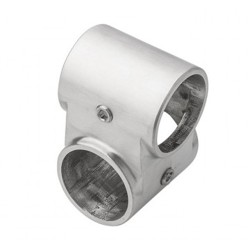 Kruis connector offset voor buis 42,4 mm RVS-316 mat geslepen Edelstahl-316