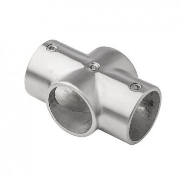 Kruisstuk voor buis 42,4 mm RVS-316 mat geslepen Edelstahl-316