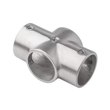 Kruisstuk voor buis 28 mm RVS-316 mat geslepen Edelstahl-316