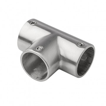 T-koppeling lang voor buis 28 mm RVS-316 mat geslepen Edelstahl-316