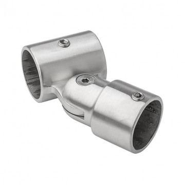 Schoorkoppeling voor buis 28 mm RVS-316 mat geslepen Edelstahl-316