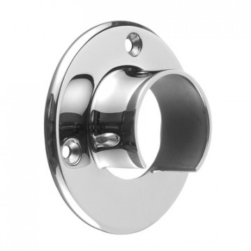 Wandflansch für U-Profilrohr 42,4 mm fest Edelstahl glänzend poliert Modell 6505