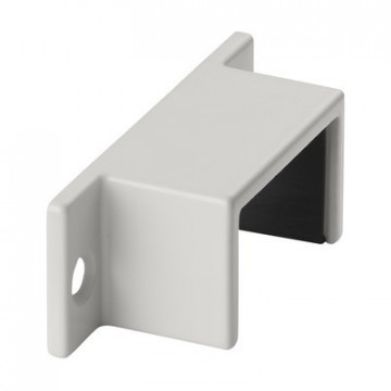 Wandflansch für U-Profilrohr 65 x 40 mm fest Stahl grau pulverbeschichtet Modell 6515