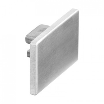 Flache Endkappe für U-Profilrohr 65 x 40 mm, Easy Hit, Modell 6734, Aluminium Edelstahl)