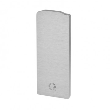 Endkappe Easy Glass Slim Topmontage 125 x 49 mm Modell 8012 Aluminium (eloxiert)