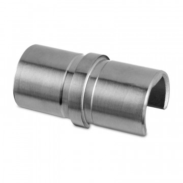 Rohrverbinder für ein Glasrahmenrohr 30 x 1,5 mm, Edelstahl, Modell 6793, matt poliert