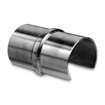 Rohrverbinder für U-Profilrohr 42,4 x 1,5 mm fest Edelstahl matt geschliffen Modell 6790