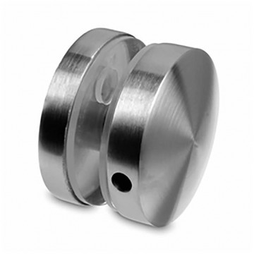 Glasverbinder rund 50 mm Edelstahl matt poliert Modell 0742