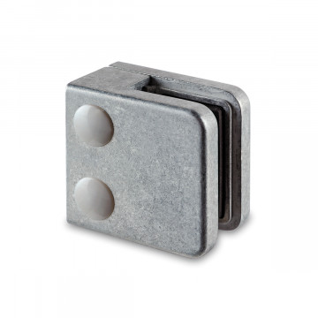 Glasklemme flach Zinkdruckguss roh Modell 23 MINI